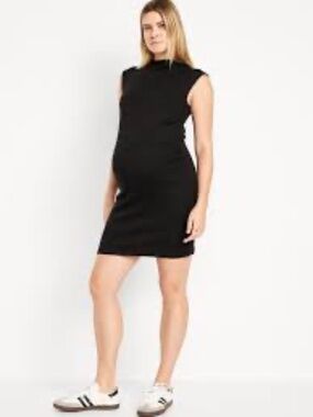 Old Navy Mock Neck Black Bodycon Maternity Dress Size Medium